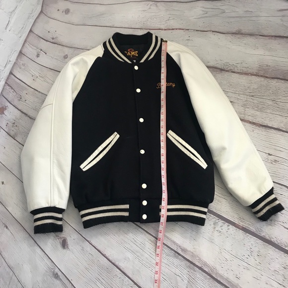 2000’s Varsity Cheerleading Leather & Wool Jacket Y2K - Picture 10 of 16